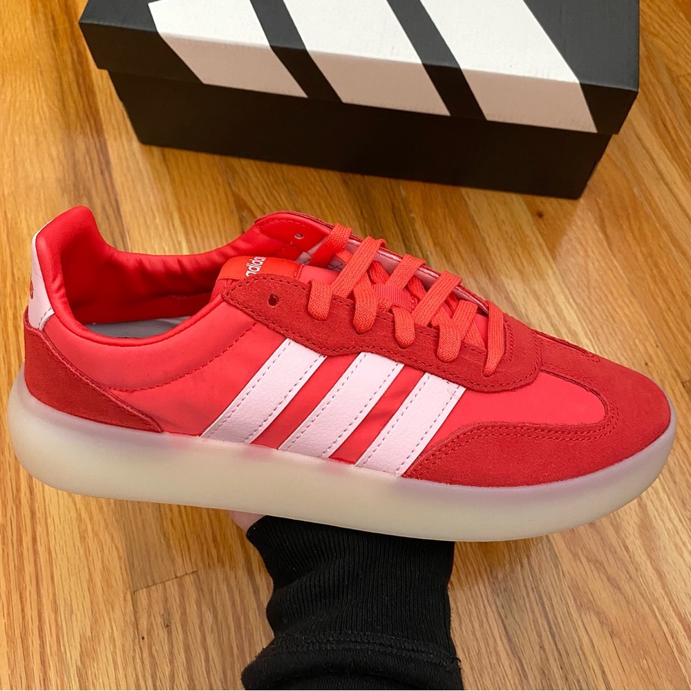 adidas Women's Red & White Low-Top Sneakers
